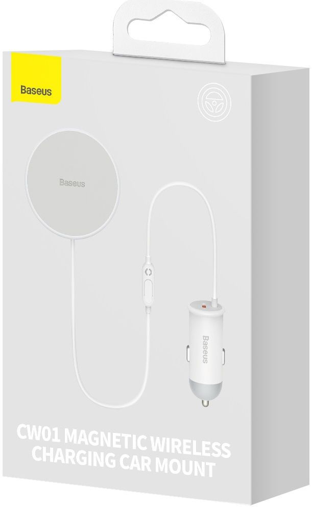 Baseus Autolader 25W met MagSafe Ventilatierooster Houder 15W Wit afbeelding 12
