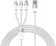 Baseus USB naar Lightning/USB-C/Micro USB Kabel 3.5A 1.2M Wit afbeelding 1