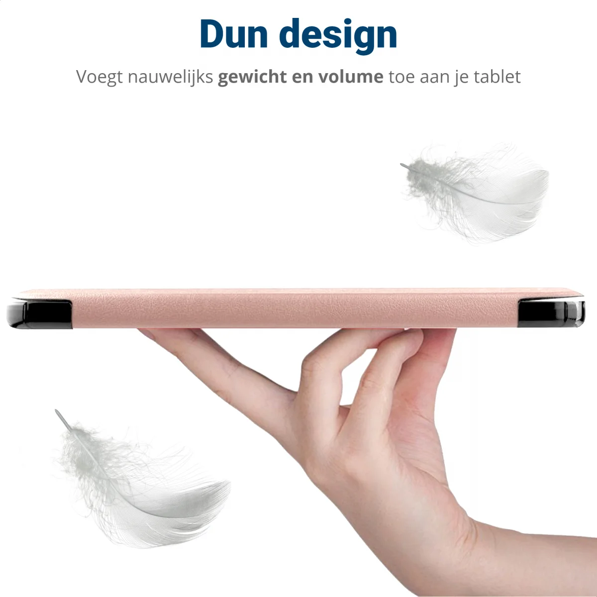 Lenovo Tab M10 Gen 3 (10.1) Hoes Tri-Fold Book Case Roze Goud afbeelding 4