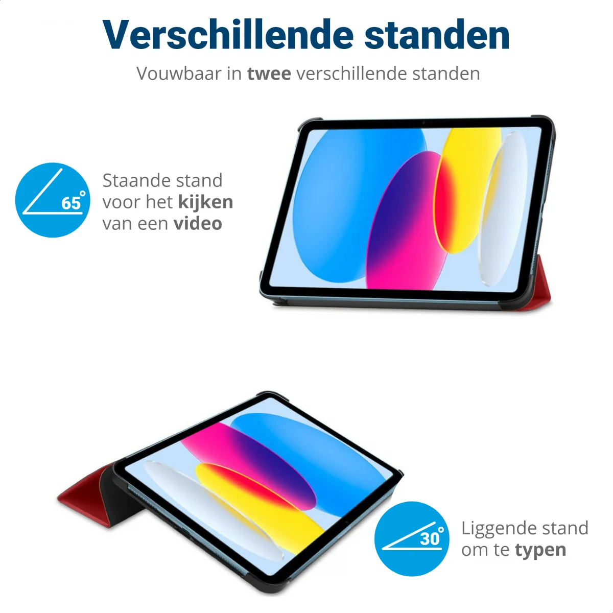 Lenovo Tab M10 Gen 3 (10.1) Hoes Tri-Fold Book Case Rood afbeelding 10