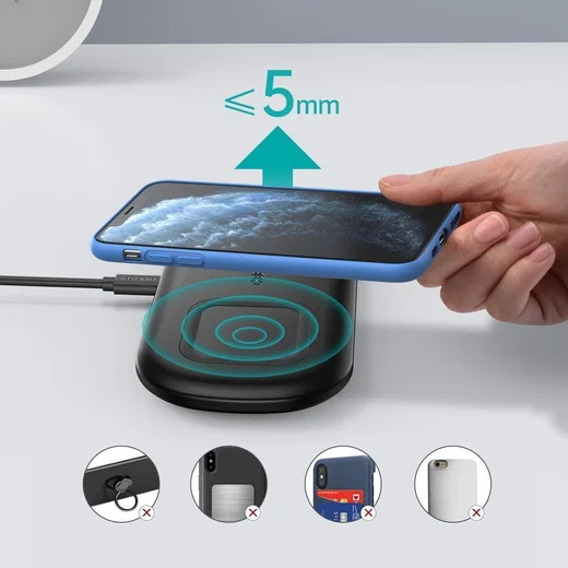 Choetech 2-in-1 Draadloze Oplader 15W Smartphone/Samsung Watch/Oortjes afbeelding 7