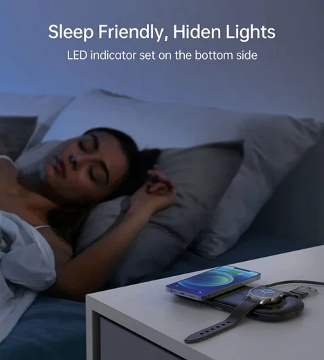 Choetech 2-in-1 Draadloze Oplader 15W Smartphone/Samsung Watch/Oortjes afbeelding 8