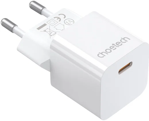 Choetech PD5010 Mini 20W PD 3.0 USB-C Snellader GaN Adapter Wit afbeelding 1