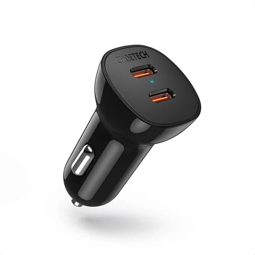 Choetech Dual USB-C Auto Snellader 40W Power Delivery en Quick Charge afbeelding 1
