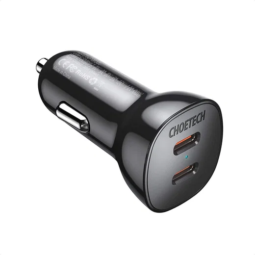 Choetech Dual USB-C Auto Snellader 40W Power Delivery en Quick Charge afbeelding 7