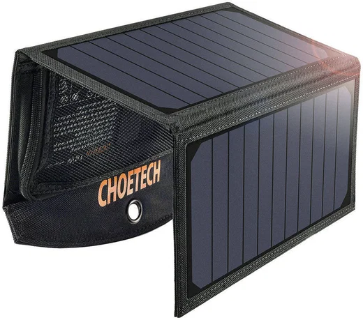 Choetech 19W Zonnepaneel USB-A Oplader Waterproof Solar Charger Grijs afbeelding 2