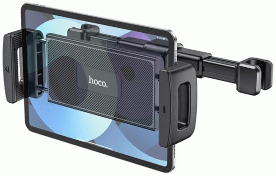 Hoco CA121 Universele Hoofdsteun Tablet Houder voor in de Auto Zwart afbeelding 1