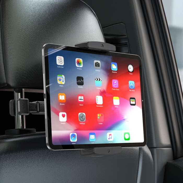 Hoco CA121 Universele Hoofdsteun Tablet Houder voor in de Auto Zwart afbeelding 2
