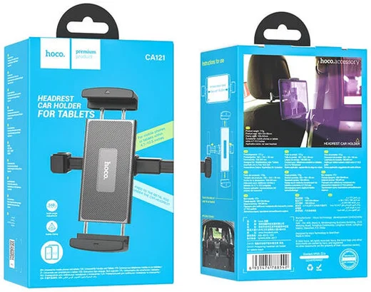 Hoco CA121 Universele Hoofdsteun Tablet Houder voor in de Auto Zwart afbeelding 7