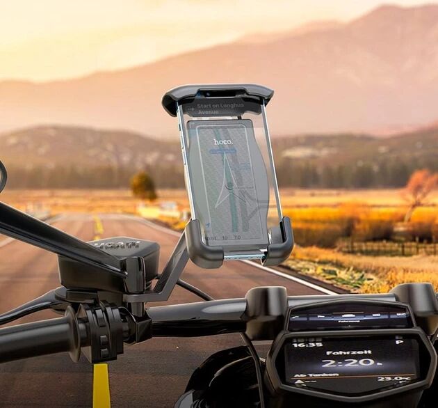 Hoco CA119 Motor Telefoonhouder Achteruitkijkspiegel met Klem Zwart afbeelding 2