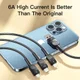 Essager 3-in-1 66W USB naar Lightning/USB-C/Micro USB Kabel 1.2M Blauw afbeelding 3