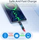 Essager 3A 180° Draaibare USB naar USB-C Kabel Fast Charge 2M Rood afbeelding 6