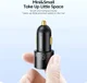 Essager City USB/USB-C Autolader Fast Charge 66W Snellader Zwart afbeelding 4