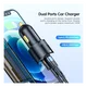 Essager City USB/USB-C Autolader Fast Charge 66W Snellader Zwart afbeelding 6