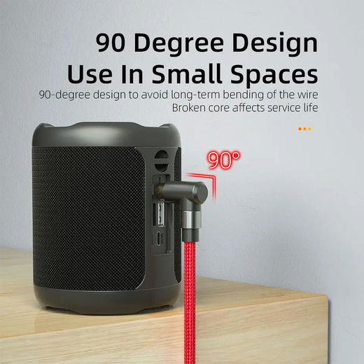 Essager 90° 3.5mm Jack Aux Kabel HiFi Audio met Haakse Hoek 1.5M Zwart afbeelding 3