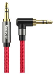 Essager 90° 3.5mm Jack Aux Kabel HiFi Audio met Haakse Hoek 1.5M Rood afbeelding