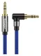 Essager 90° 3.5mm Jack Aux Kabel HiFi Audio met Haakse Hoek 1.5M Blauw afbeelding 1