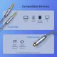 Essager 3.5mm Female naar Dual 3.5mm Male Jack Aux Kabel 25CM Grijs afbeelding 4