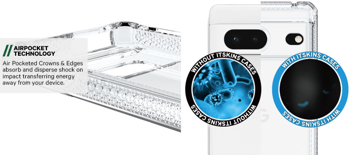 ITSKINS Spectrum R Clear Google Pixel 7 Hoesje Back Cover Transparant afbeelding 4