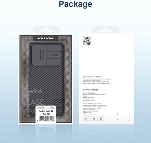 Nillkin CamShield Xiaomi Redmi Note 12 Pro / Poco X5 Pro Hoesje Zwart afbeelding 14