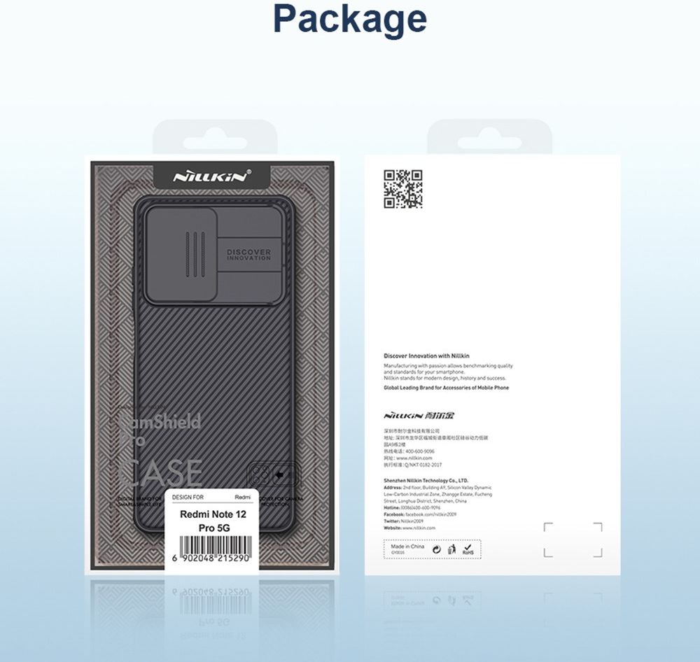 Nillkin CamShield Xiaomi Redmi Note 12 Pro / Poco X5 Pro Hoesje Blauw afbeelding 14