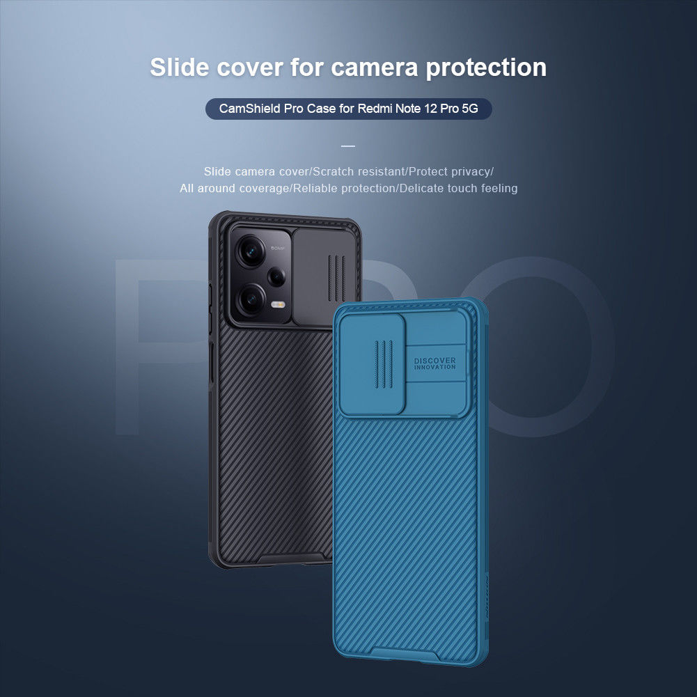 Nillkin CamShield Xiaomi Redmi Note 12 Pro / Poco X5 Pro Hoesje Blauw afbeelding 7