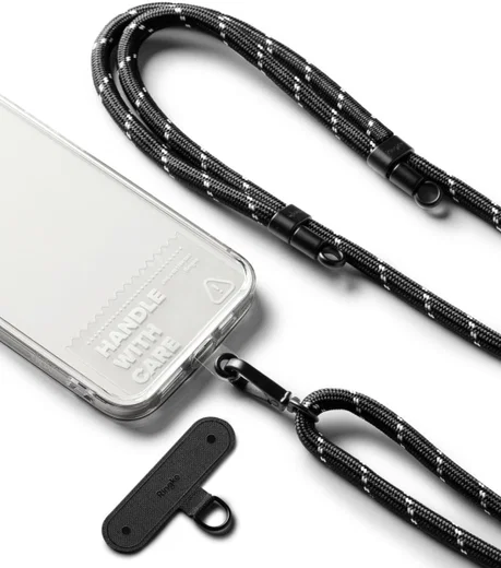 Ringke Holder Link Strap - Universeel Verstelbaar Telefoon Koord Zwart afbeelding 2