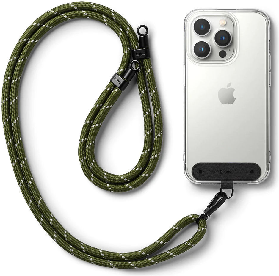 Ringke Holder Link Strap - Universeel Verstelbaar Telefoon Koord Khaki afbeelding 1