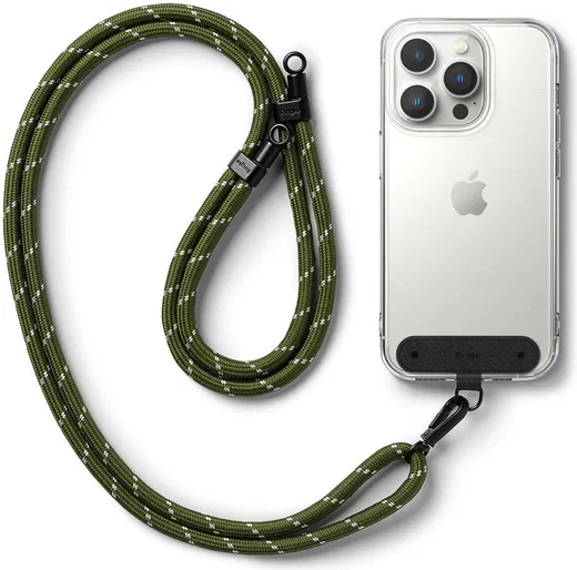Ringke Holder Link Strap - Universeel Verstelbaar Telefoon Koord Khaki afbeelding 1
