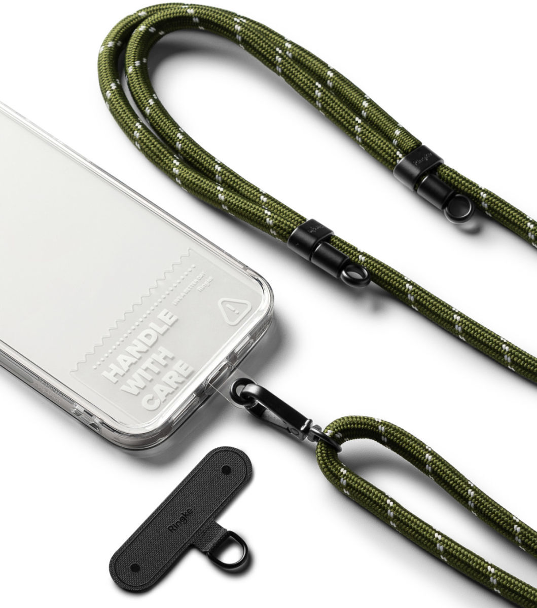 Ringke Holder Link Strap - Universeel Verstelbaar Telefoon Koord Khaki afbeelding 2