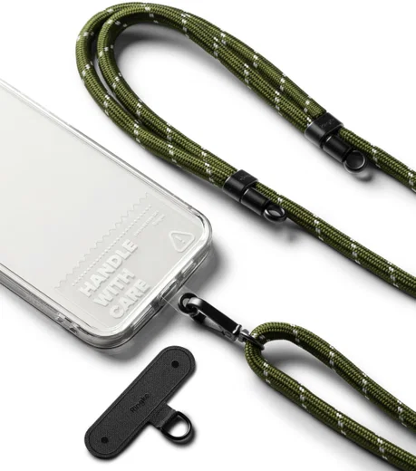 Ringke Holder Link Strap - Universeel Verstelbaar Telefoon Koord Khaki afbeelding 2