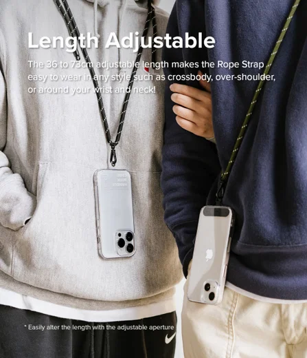 Ringke Holder Link Strap - Universeel Verstelbaar Telefoon Koord Khaki afbeelding 5