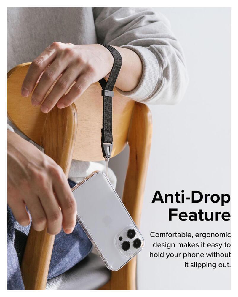 Ringke Design Hand Strap - Polsbandje voor Smartphone Camo Zwart afbeelding 3