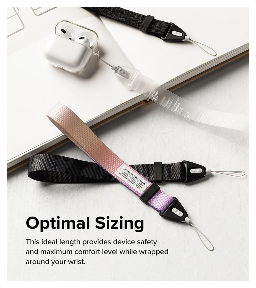 Ringke Design Hand Strap - Polsbandje voor Smartphone Camo Zwart afbeelding 4