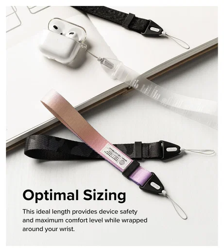 Ringke Design Hand Strap - Polsbandje voor Smartphone Camo Zwart afbeelding 4