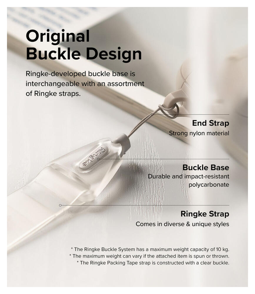 Ringke Design Hand Strap - Polsbandje voor Smartphone Camo Zwart afbeelding 5