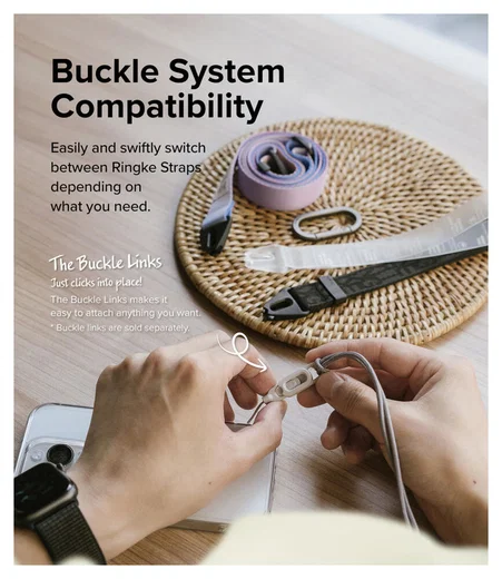 Ringke Design Hand Strap - Polsbandje voor Smartphone Camo Zwart afbeelding 6