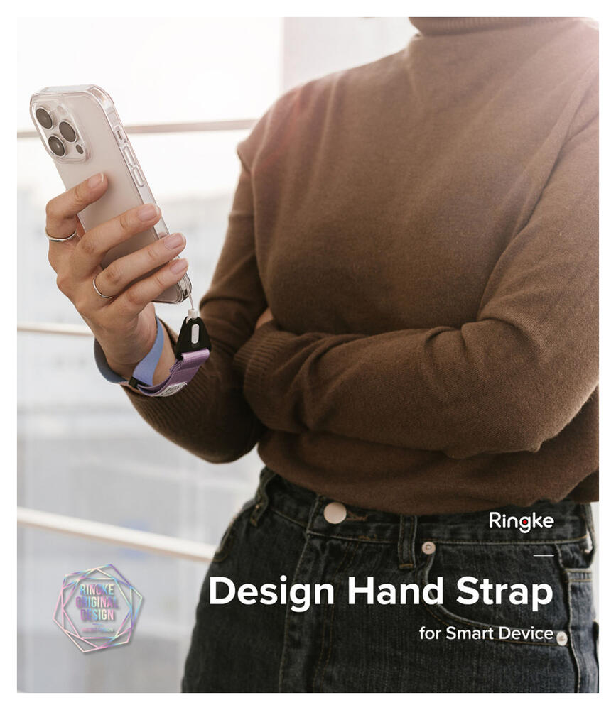 Ringke Design Hand Strap - Polsbandje voor Smartphone Camo Zwart afbeelding 7