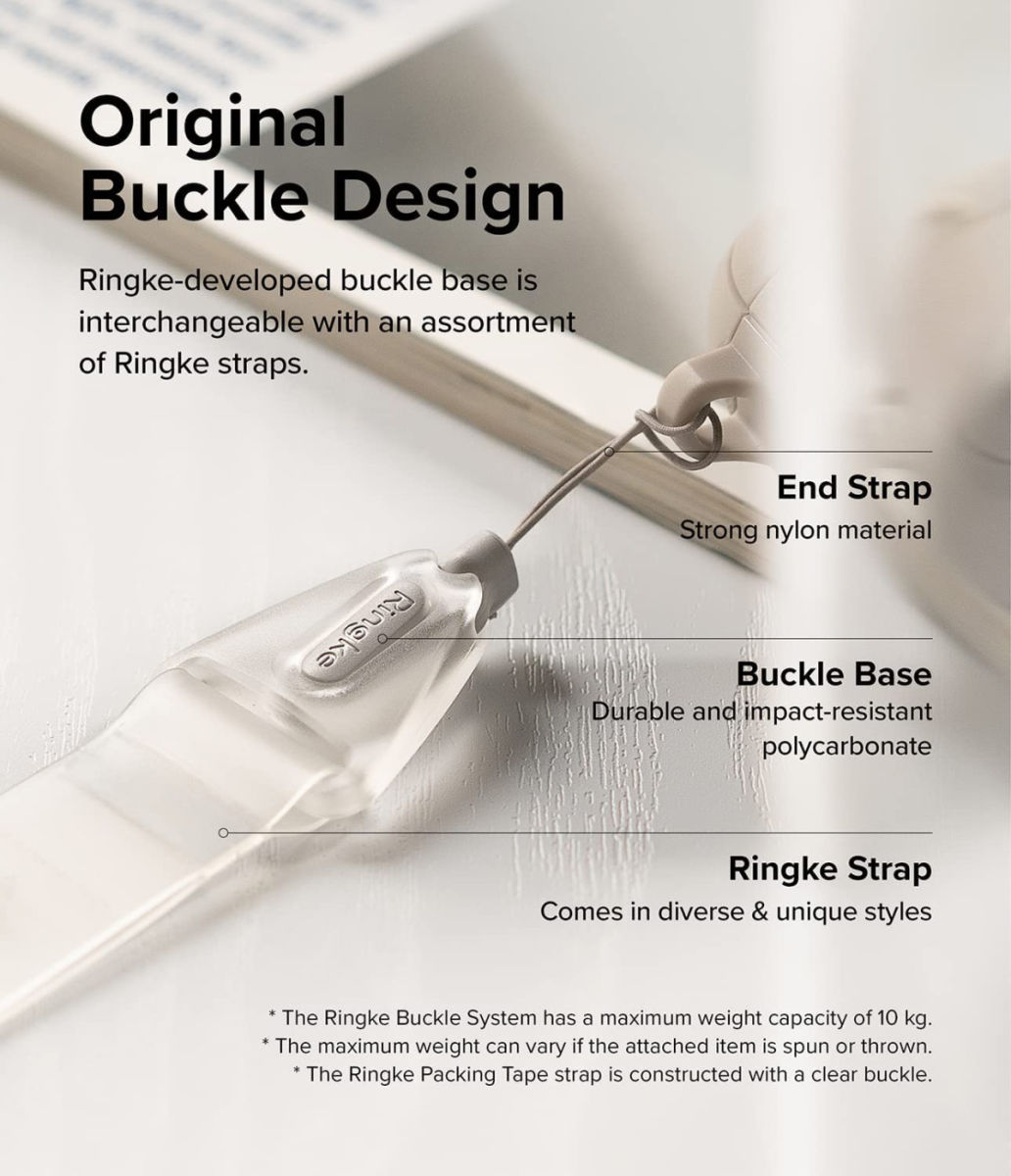 Ringke Design Hand Strap - Polsbandje voor Smartphone Transparant afbeelding 6