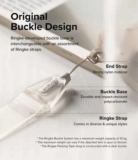 Ringke Design Hand Strap - Polsbandje voor Smartphone Transparant afbeelding 6