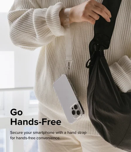 Ringke Design Hand Strap - Polsbandje voor Smartphone Transparant afbeelding 2