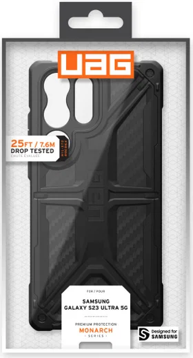 Urban Armor Gear Monarch Samsung Galaxy S23 Ultra Hoesje Carbon afbeelding 11