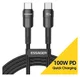 Essager Star 100W USB-C Snellaad Kabel PD 5A QC 4.0 0.5M Zwart afbeelding 8