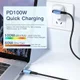 Essager 90° 100W USB-C Snellaad Kabel met Haakse Hoek 5A 3M Zwart afbeelding 2