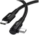Essager 90° 100W USB-C Snellaad Kabel met Haakse Hoek 5A 3M Zwart