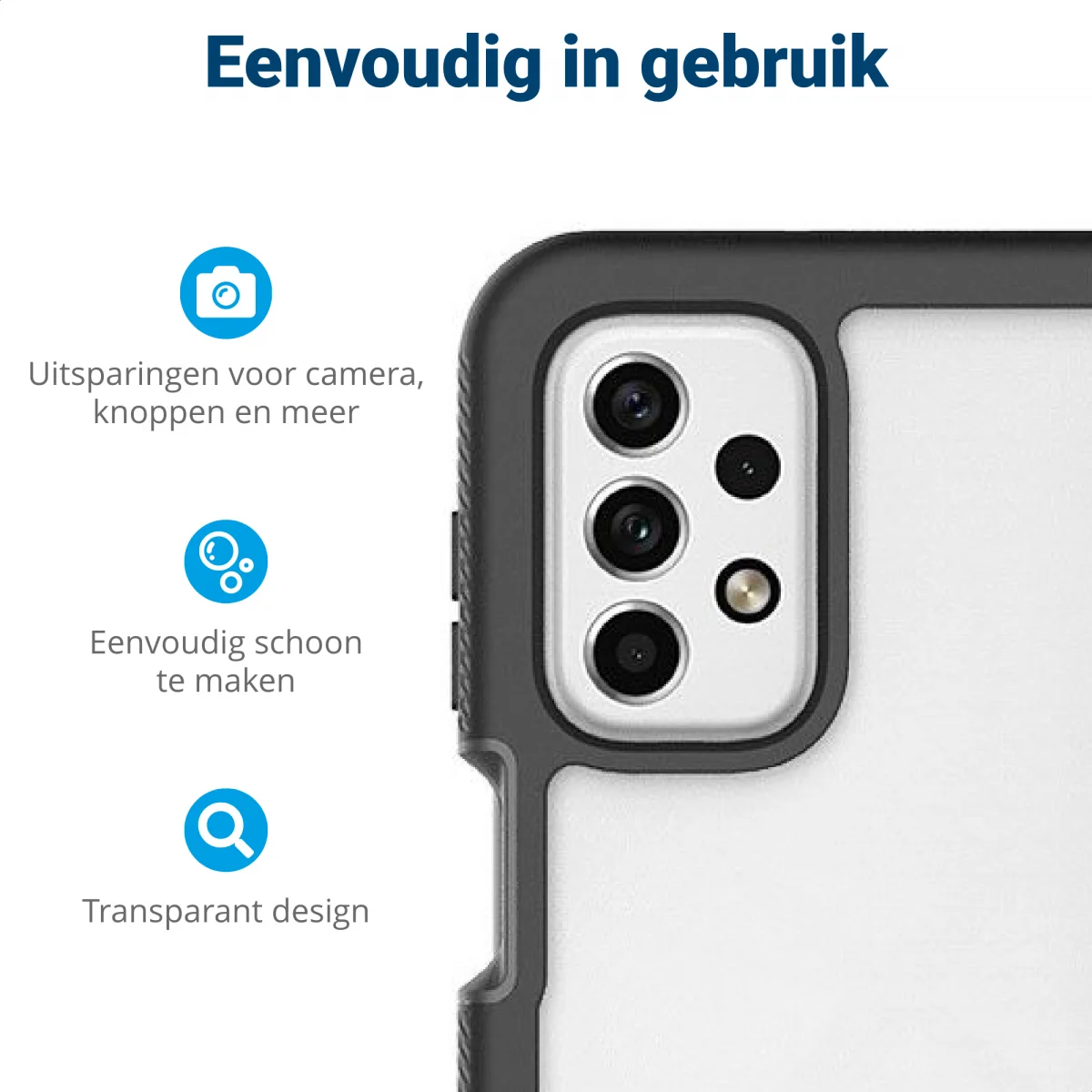 Samsung Galaxy A23 Hoesje Full Protect 360° Cover Hybride Zwart afbeelding 4