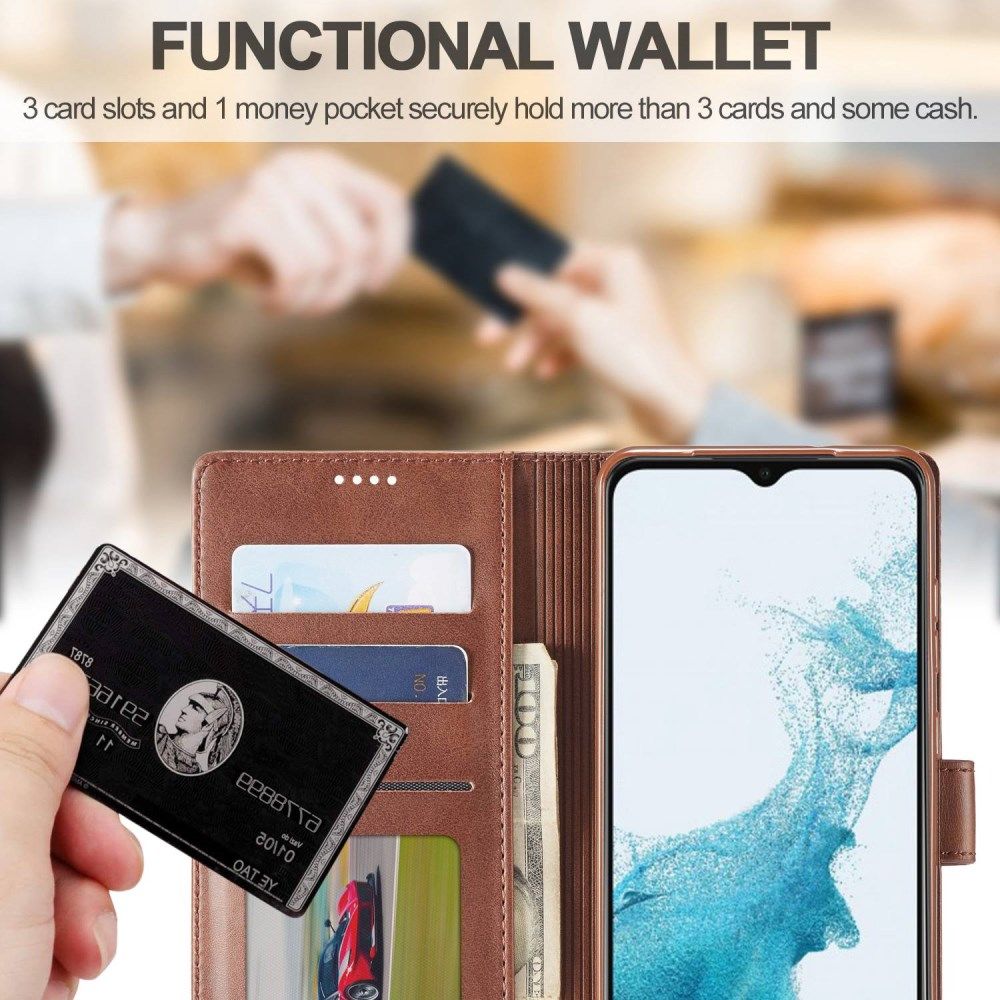 LC.IMEEKE Samsung Galaxy A23 Hoesje Portemonnee Book Case Zwart afbeelding 8