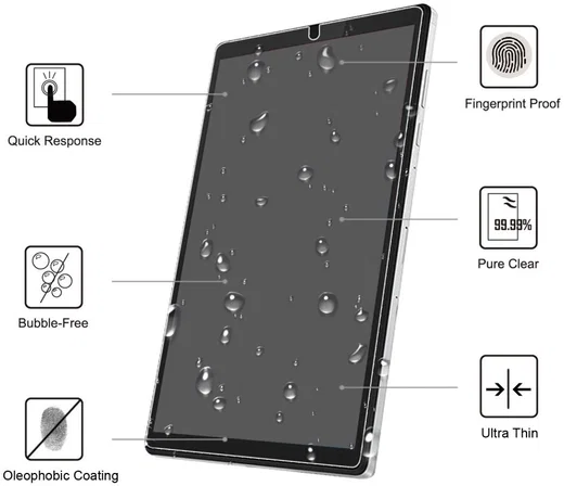Lenovo Tab M10 HD Gen 2 Screen Protector 2.5D 9H Tempered Glass afbeelding 3