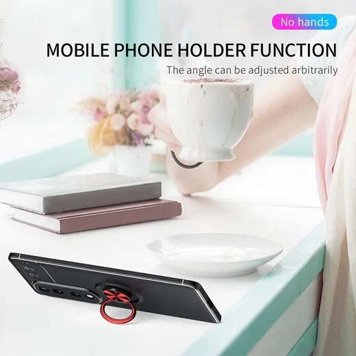 Honor 70 Hoesje met Magnetische Kickstand Ring Zwart afbeelding 3