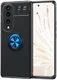 Honor 70 Hoesje met Magnetische Kickstand Ring Blauw afbeelding 1